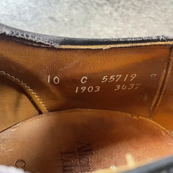Allen Edmonds Chester Black Oxfords Dress Shoes Mens Size 10